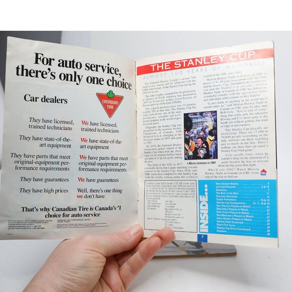 VINTAGE NHL 1991-92 Hockey Annual Guide & Stanley Cup Molson Viewer's Guide - Picture 5 of 7